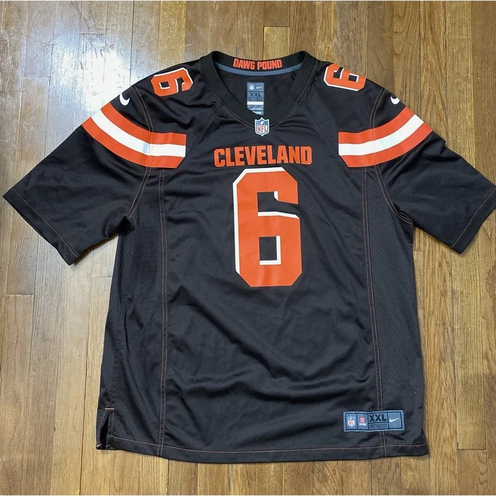 Cleveland Browns Jersey Mens 2XL Baker Mayfield #6 NFL Nike - Brown & Orange
